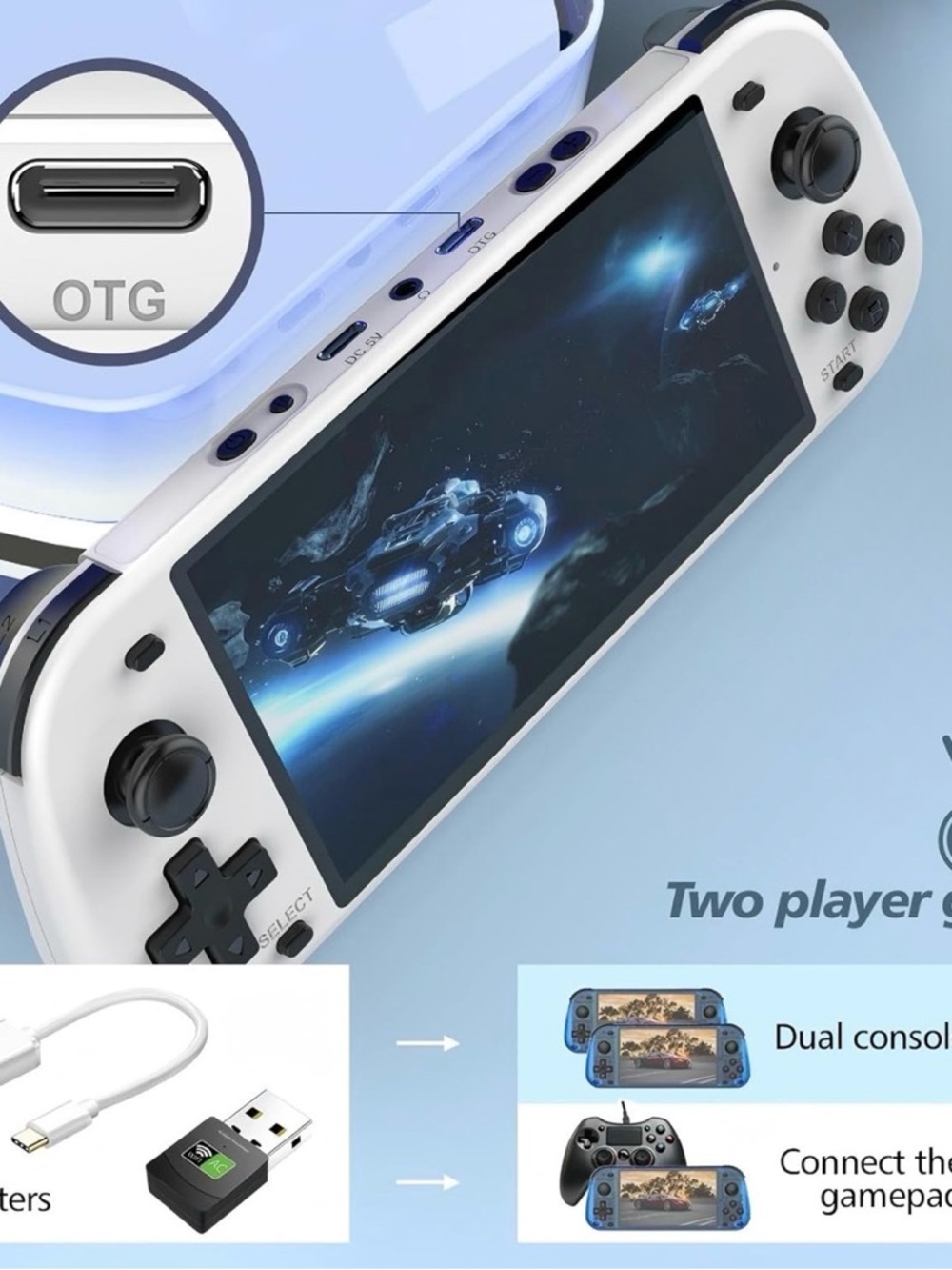 Express Transparent Handheld Gaming System (Blue, Black & White Available) - Picture 4 of 7